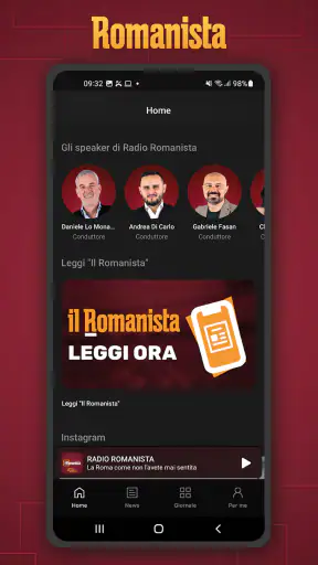 App Romanista screenshot