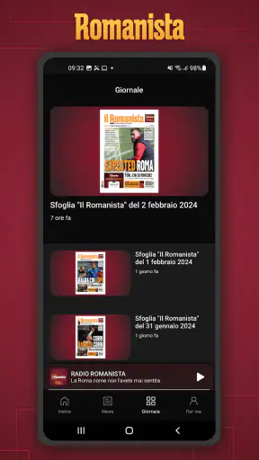 App Romanista screenshot