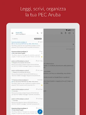 Aruba PEC screenshot