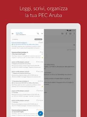 Aruba PEC screenshot