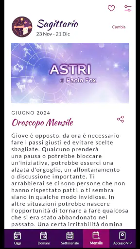 Astri di Paolo Fox - Oroscopo screenshot