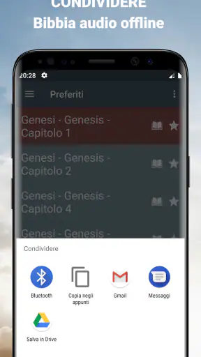 Audio Bibbia Italiano mp3 app screenshot