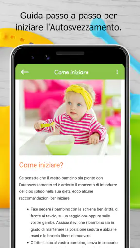 Autosvezzamento Guida Ricette screenshot