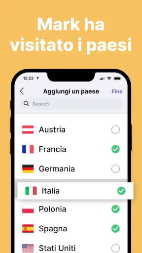 been: segna paesi visitati screenshot
