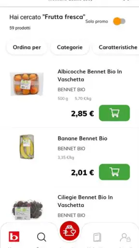 Bennet spesa online screenshot