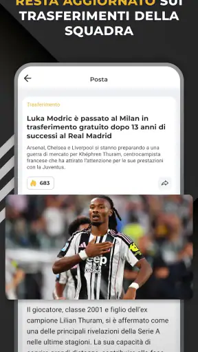 Bianconeri Live: App di calcio screenshot