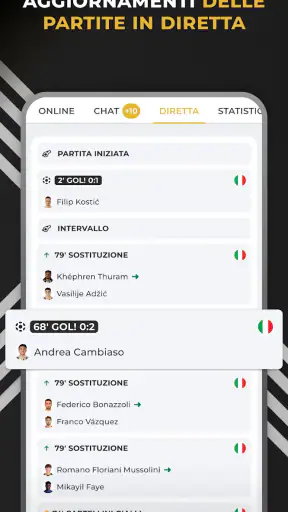 Bianconeri Live: App di calcio screenshot