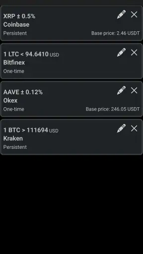 Bitcoin Ticker Widget screenshot