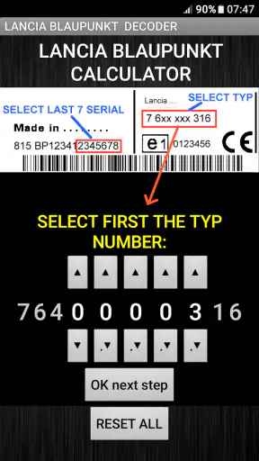 Blaupunkt Lancia Radio Code screenshot