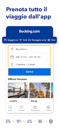 Booking.com prenotazioni hotel screenshot