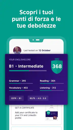 British Council EnglishScore screenshot