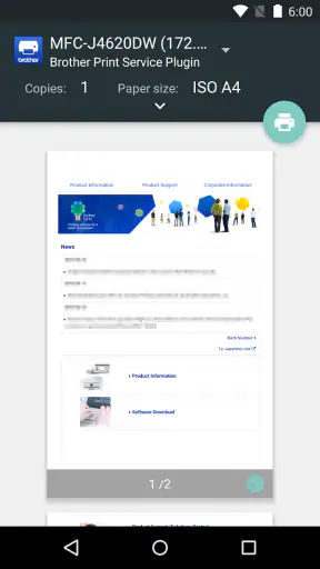 Brother Print Service Plugin screenshot