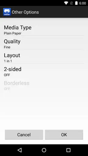 Brother Print Service Plugin screenshot