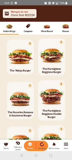 Burger King Italia screenshot