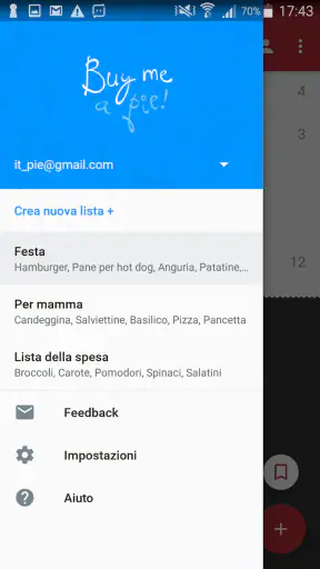 Buy Me a Pie Lista della Spesa screenshot