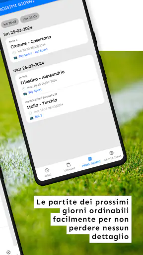 Calcio e TV: Le partite in TV screenshot