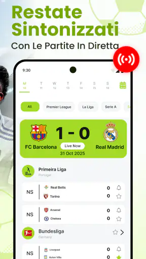 Calcio in diretta - Partite screenshot
