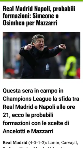 Calcionews24 screenshot