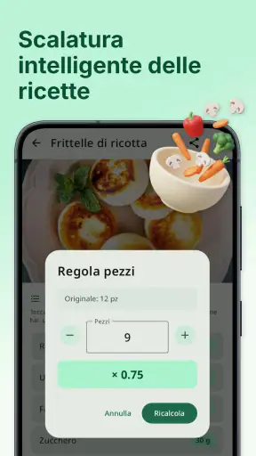 Calcolatrice di ricette screenshot