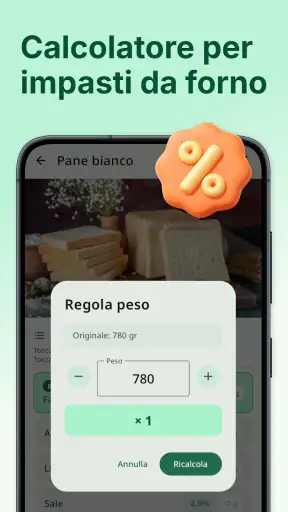 Calcolatrice di ricette screenshot
