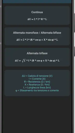 Calcoli Elettrici screenshot