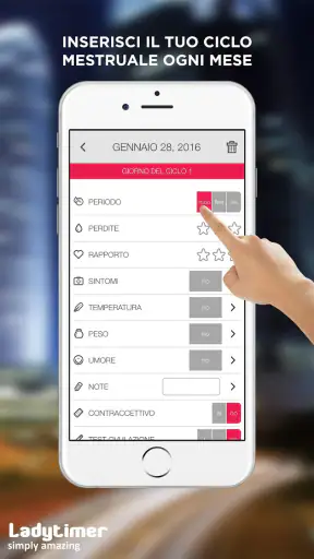 Calendario di mestruazioni screenshot