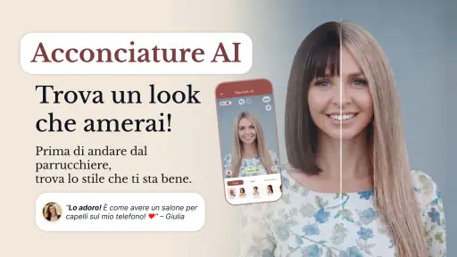 Cambio colore capelli con IA screenshot