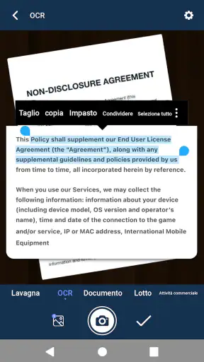 Cancella scanner - Scanner PDF screenshot