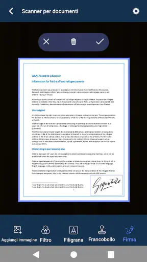 Cancella scanner - Scanner PDF screenshot