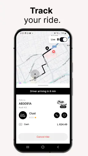 Clust App - Taxi App Albania screenshot