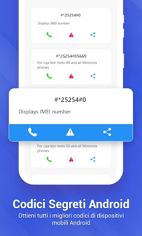 Codici segreti e hack mobili screenshot