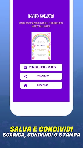 Crea biglietti d'invito screenshot