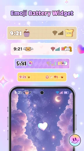 Cute Emoji Battery Widget screenshot