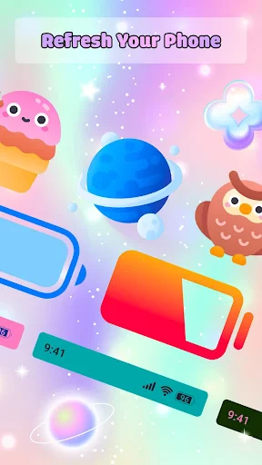 Cute Emoji Battery Widget screenshot