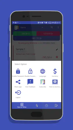 Debit Credit screenshot
