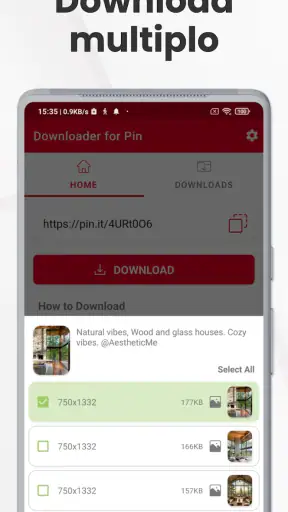 Downloader Video per Pinterest screenshot