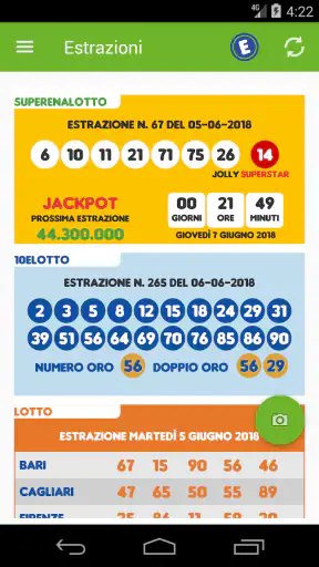 Estrazioni Lotto SuperEnalotto screenshot