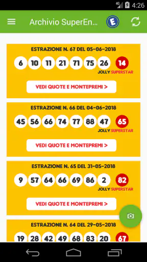 Estrazioni Lotto SuperEnalotto screenshot