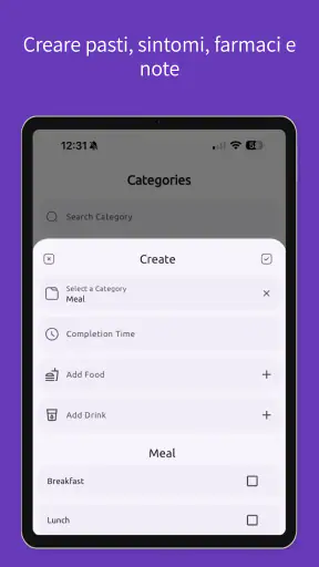 FoodLog - Diario alimentare screenshot