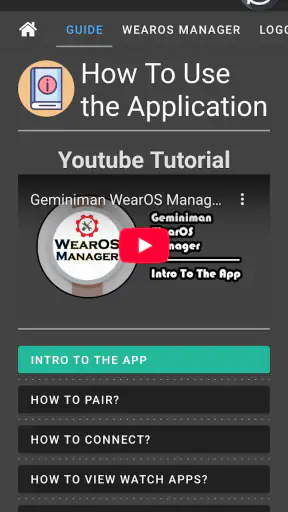 GeminiMan WearOS Manager screenshot