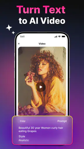 Generatore video AI screenshot