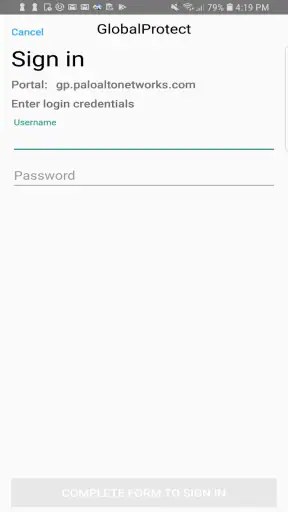GlobalProtect screenshot