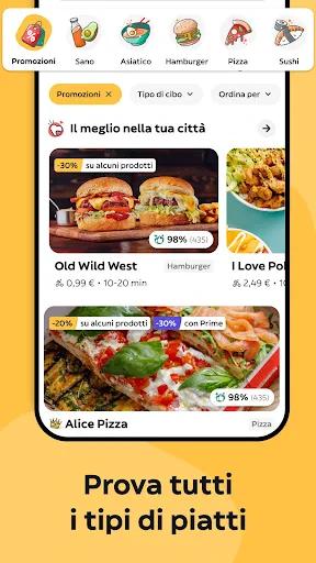 Glovo Cibo a domicilio e altro screenshot