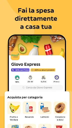 Glovo Cibo a domicilio e altro screenshot