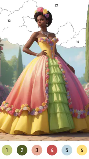 Gown Color by Number Book screenshot
