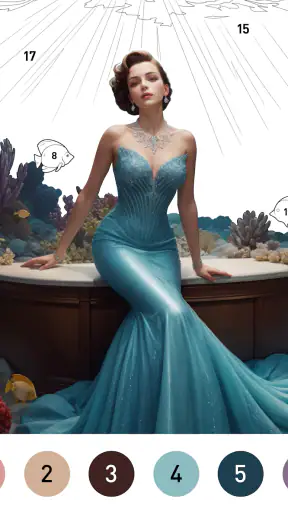 Gown Color by Number Book screenshot