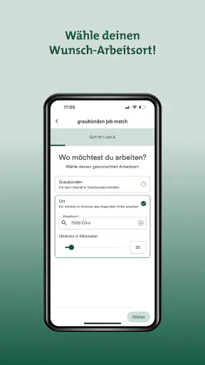 graubünden job match screenshot