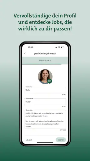 graubünden job match screenshot