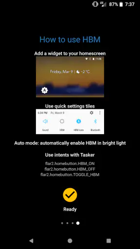 High Brightness Mode screenshot