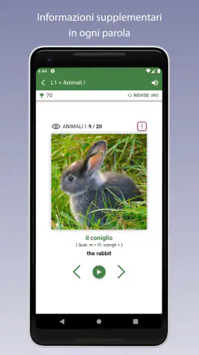 Imparare Vocabolario Italiano screenshot